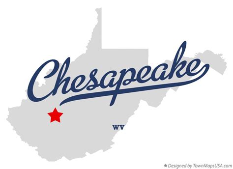 Map of Chesapeake, WV, West Virginia