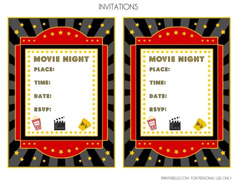7 Best Images of Movie Night Free Printable Template - Free Printable Movie Night Invitations ...