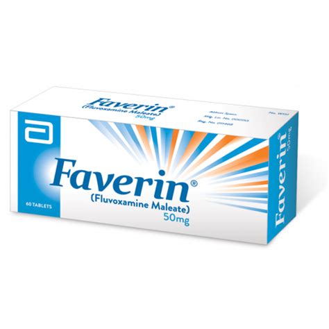 FAVERIN 50 MG ( FLUVOXAMINE MALEATE ) 60 FILM-COATED SCORED TABLETS