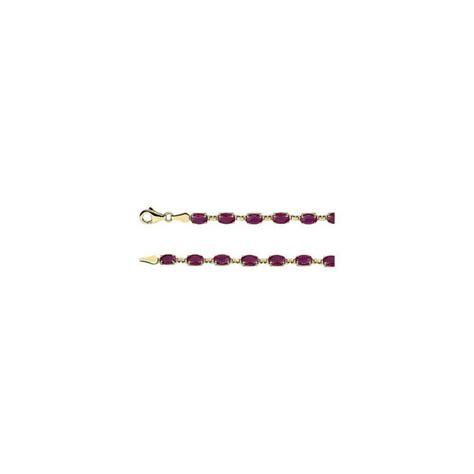 JewelryWeb - 14k Yellow Gold Ruby Bracelet - Walmart.com - Walmart.com