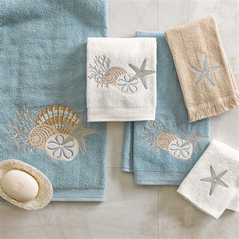 Seashore Embroidered Towels | Gump's