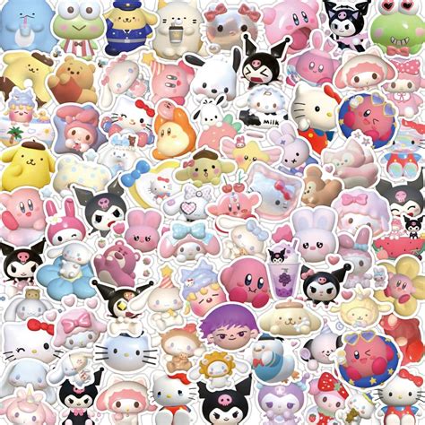 Buy Goodern 60PCS Kuromi and My Melody Stickers Sanrio Stickers Anime ...