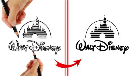 How To Draw DISNEY Logo Step by Step Easy - YouTube