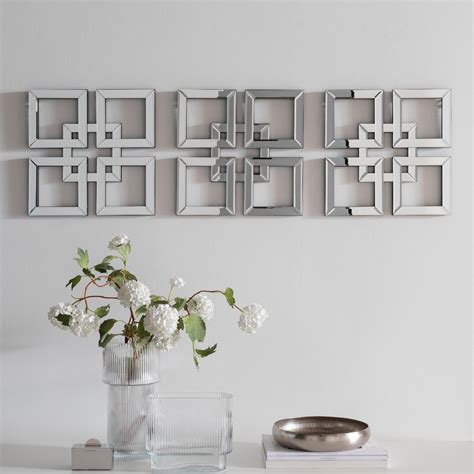 Squares Mirror Wall Art Glass - Glass Designs