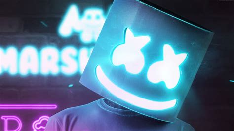 Wallpaper DJ Marshmello, dj, neon, 4K, Music http://www.wallpaperback.net/hd-wallpapers ...