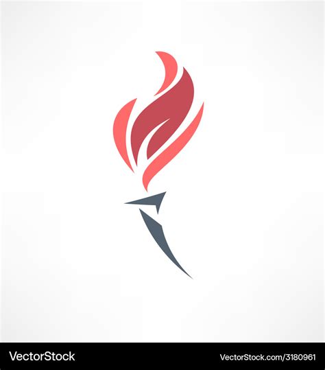 Torch icon logo design Royalty Free Vector Image