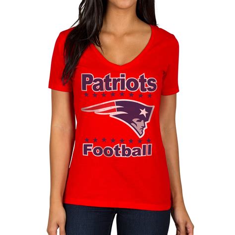 Women's New England Patriots Red Audible T-Shirt