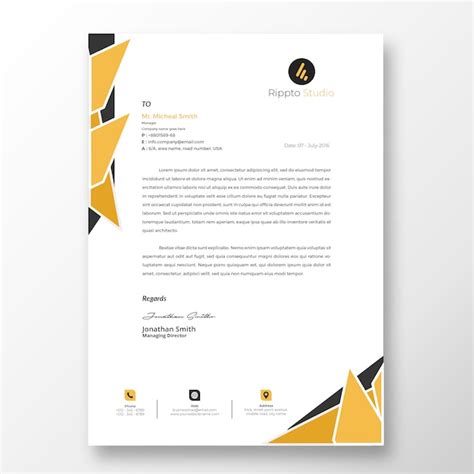 Premium PSD | Modern letterhead template psd