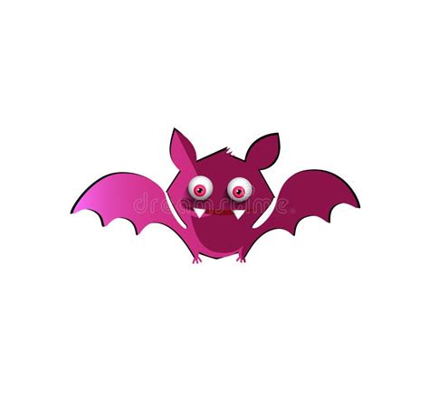 Vector Halloween Bat Cartoon. Illustration Isolated On White Background ...