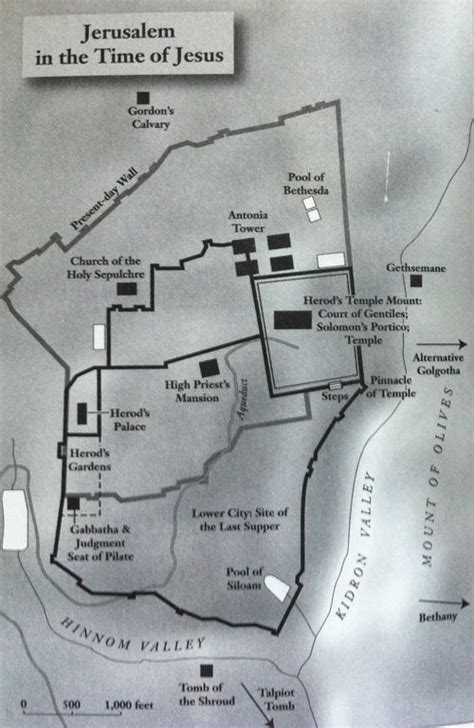 Where ws Jesus Christ crucified? Map of Jerusalem | Where is jesus ...