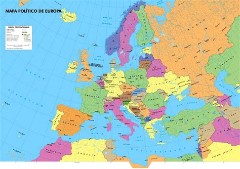 Mapa político de Europa - Mapa de Europa