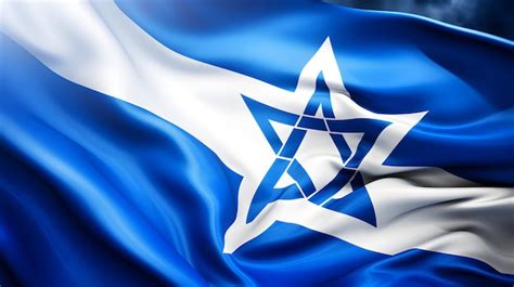 Premium AI Image | Israel flag davids star symbol peace generative AI war bombing israeli palestine