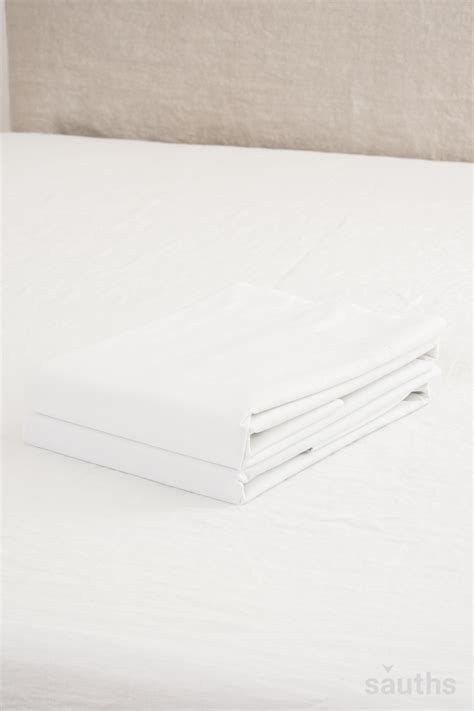 White Cotton Sheets Set 2 Pillowcases. White Color Bedding. - Etsy ...