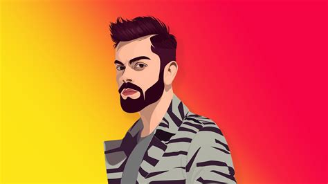 Vector Illustration- Virat Kohli | Behance