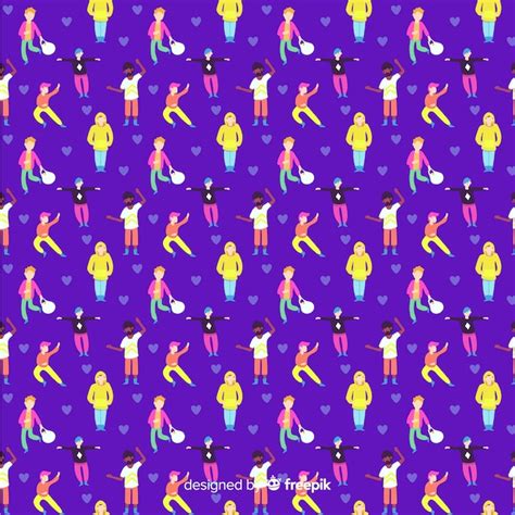 Free Vector | Hand drawn people pattern