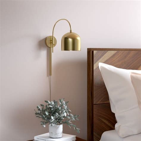 Mary 1-Light Plug-In Armed Sconce & Reviews | AllModern | Sconces bedroom, Wall sconces bedroom ...