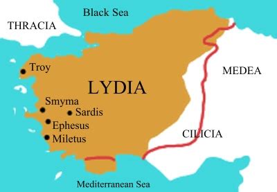 Map of Lydia (Illustration) - World History Encyclopedia