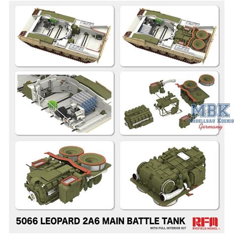 Leopard 2 A6 Main Battle Tank with FULL INTERIOR