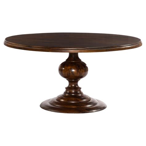 Frida Modern Classic Dark Oak Round Dining Table 60D | Kathy Kuo Home