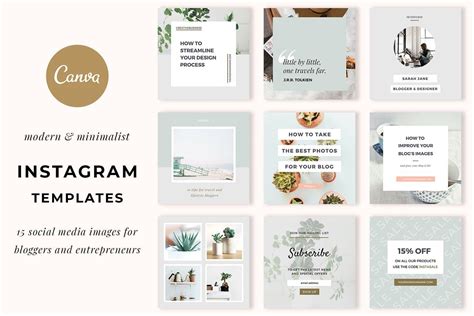 Ad: Instagram Templates for Canva by ElanCreativeCo on @creativemarket ...