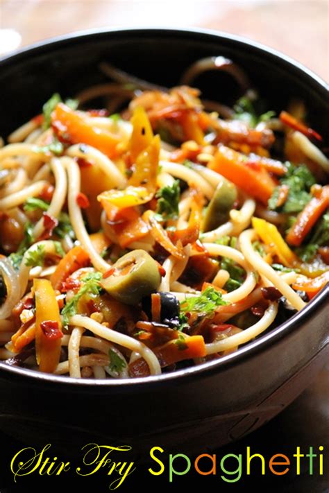 YUMMY TUMMY: Stir Fry Spaghetti Recipe / Pasta Stir Fry Recipe - Quick ...