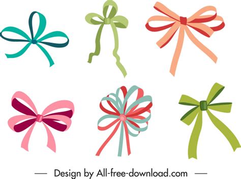 Ribbon bow vector vectors free download graphic art designs