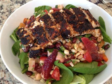 Blackened Mahi Mahi Salad with Black bean & Corn Salsa « Chris' Recipes