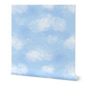 Blue Cloudy Sky Wallpaper | Spoonflower
