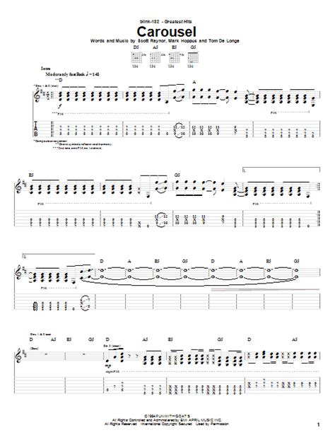 Carousel by Blink-182 - Guitar Tab - Guitar Instructor