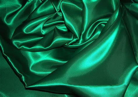 Baroque Satin Fabric Emerald Green Color 45 Wide 100%