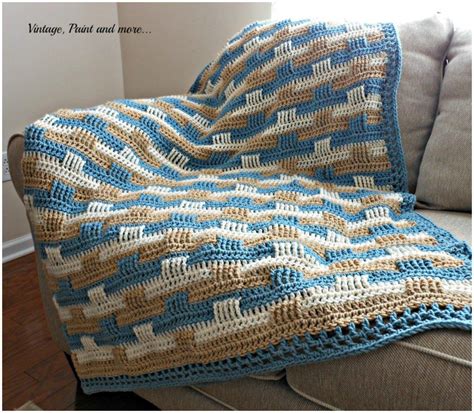 Basketweave Stitch Blanket – Free Pattern – NatureRelated | Basket weave crochet, Basket weave ...