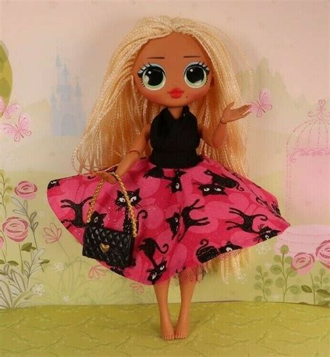 Custom Black Cats Dress Slip Outfit For LOL OMG Surprise Doll Clothes ...