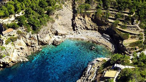 Beach "Cala Deia" near Deia in the west of Mallorca