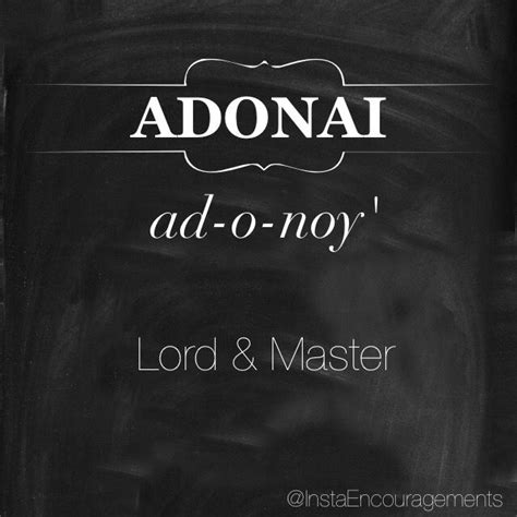 Adonai Used in Bible to Describe God