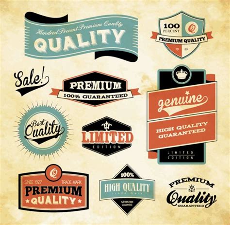 Free Vector File: Free Retro Vector Labels | Creative Beacon