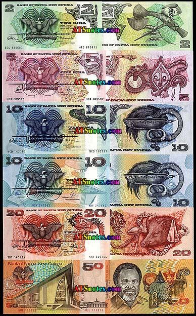 Papua New Guinea banknotes - Papua paper money catalog and Papuan currency history