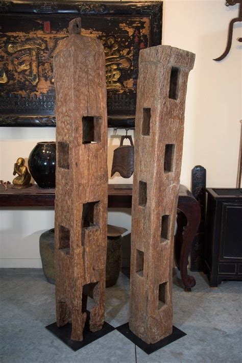 Very Tall Buffalo Fence Posts Sculpture For Sale at 1stdibs