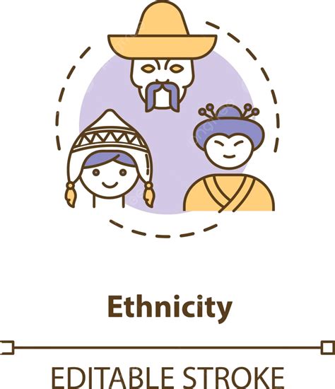 Ethnicity Concept Icon Multiracial Nationality Equality Vector, Multiracial, Nationality ...