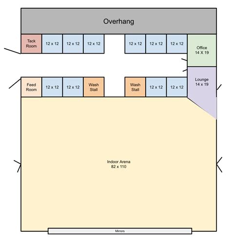 20 stall arena horse barn plans – Artofit