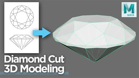 How to make Diamond 3D model in Maya - YouTube