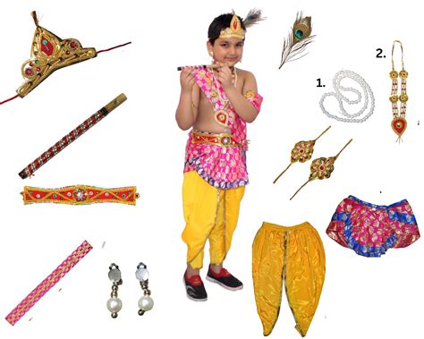 Buy Kaku Fancy Dresses Krishna Costume for Kids | Baby Krishna Dress ...