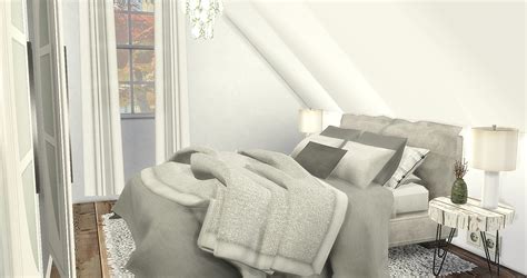 Attic Bedroom | Sims 4 bedroom, Sims 4 beds, Sims 4