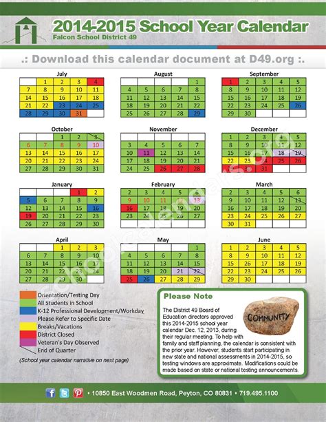 Ridgeview Elementary School Calendars – Colorado Springs, CO