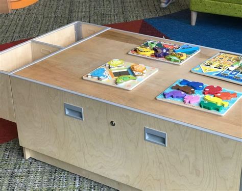 QUICKSHIP ITEM! Discovery Activity Table with Storage Bins - Library ...