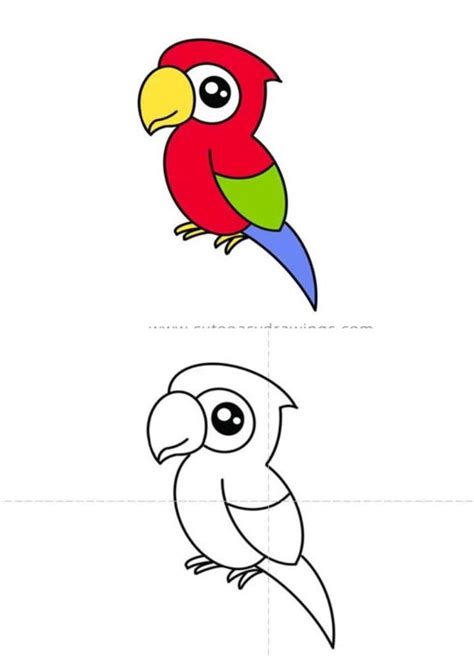 25 Easy Parrot Drawing Ideas - How to Draw a Parrot