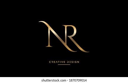 Alphabet Letters Nr Rn Logo Emblem Stock Vector (Royalty Free ...