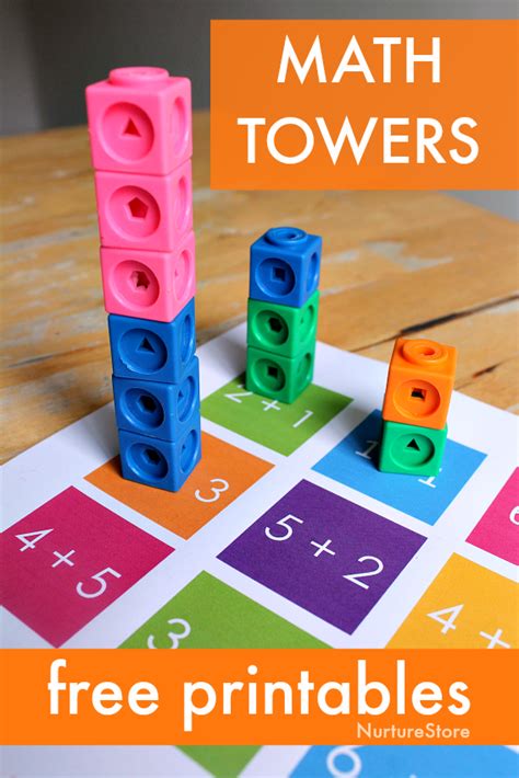 Math Towers Unit Block Addition Activity Printables Prek Math | SexiezPix Web Porn