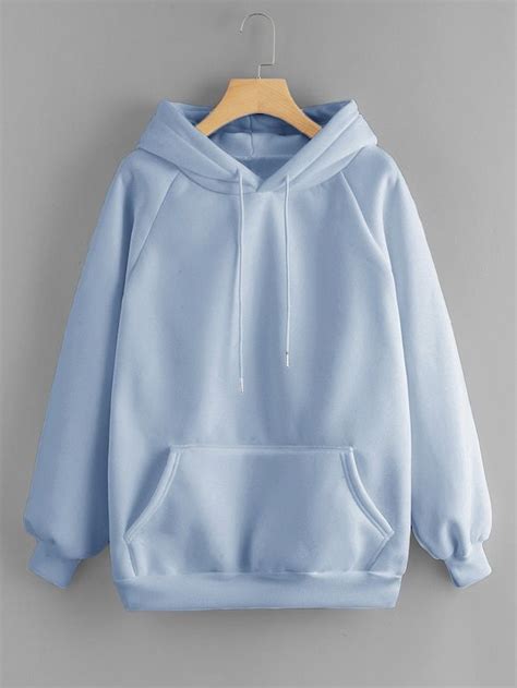 Drawstring Detail Solid Hoodie | SHEIN | Moletons femininos, Roupas, Moletom feminino