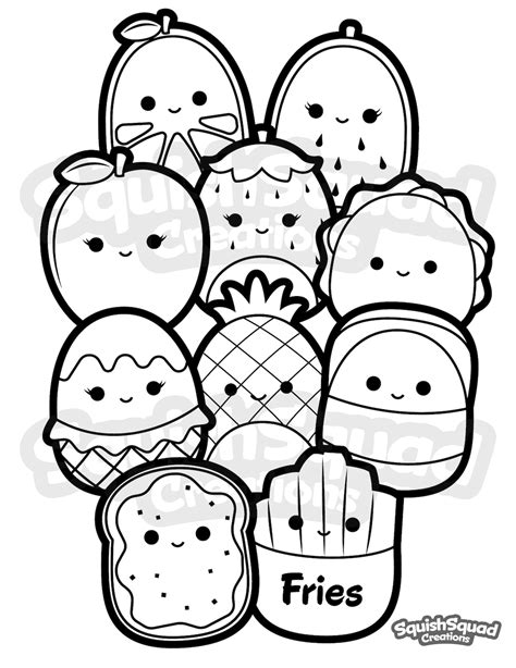 Squishmallow Coloring Page, Printable Squishmallow Coloring Page, Squishmallow Downloadable ...