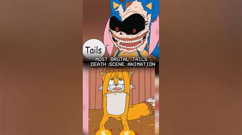 BRUTAL TAILS DEATH SCENE IN A SONIC.EXE ANIMATION (HORROR TALE) #shorts #sonicexe #exe #tails ...